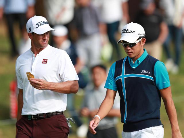 画像: 昨年の日本オープンでアダム・スコットとラウンド。「好きな選手。マスターズでは彼が優勝した場面が一番印象に残っている」(中島)