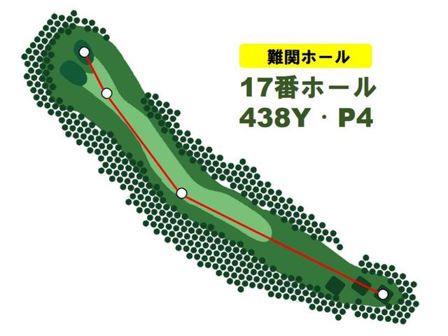 画像: 2オンが難しい箱根の17番パー4 50ヤード手前から チッパー の転がし戦術