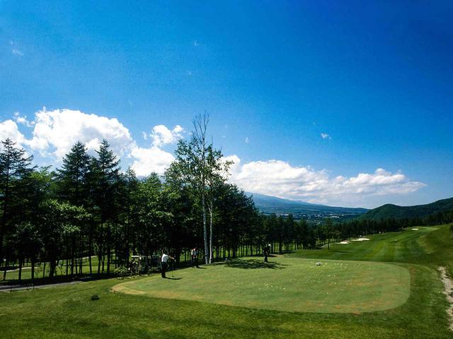 画像: 八ヶ岳の雄大な景観に囲まれた標高1400mの高原コース。レストランではシャトレーゼのスイーツバイキングも楽しめる。(18H・6732Y・P72)
