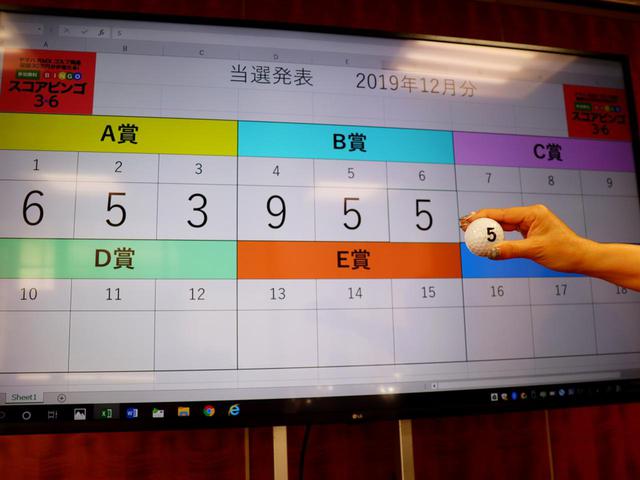 画像: 6番ホールのスコアは5。抽選はどんどん進みます