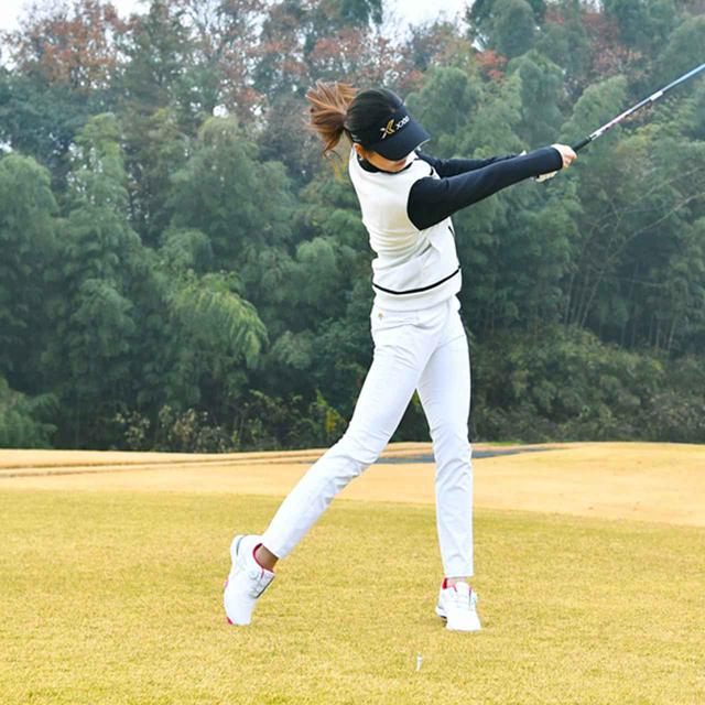 画像6: 【飛距離アップ】ツイスト打法の武市悦宏プロが五輪新体操元代表の坪井保菜美さんをレッスン。プラス20ヤードを達成できたか?(前編)