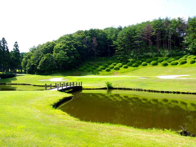 画像: 西8番ホール/178㍎/パー3 池が美しいホール