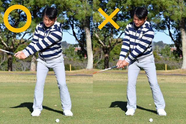 画像: やや打ち上げの 430㍎級パー4 得意のUT で2つのルートからパーを狙う