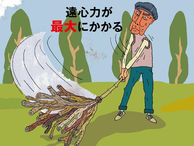 画像1: 竹ぼうきのように長くて重いモノを振る効果 専門家に聞いてみた