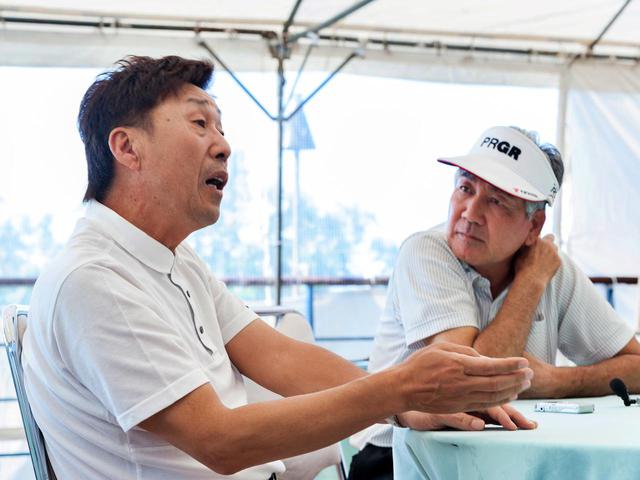 画像: 奥田プロと海老原プロ
