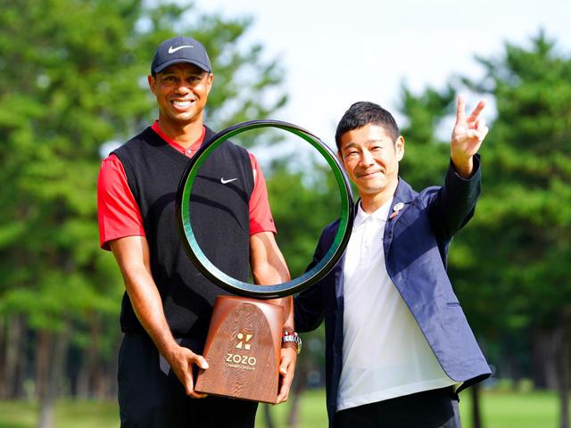 画像: タイガー・ウッズと前澤友作さん