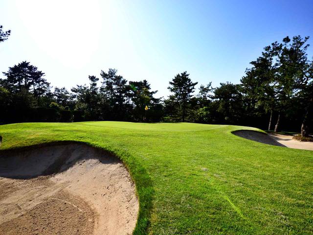 画像: 12番/512Y/パー5 左ドッグレッグ。グリーンはゆるやかな砲台