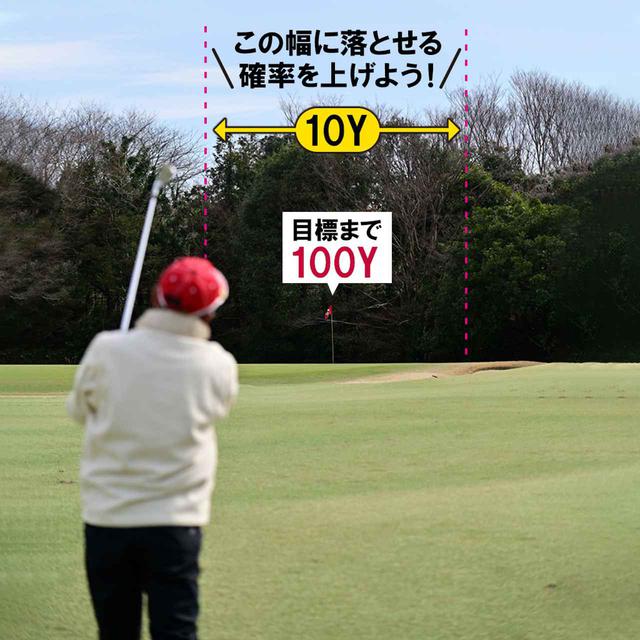 画像: 【ドリル2】ウェッジで100㍎先の目標を狙う