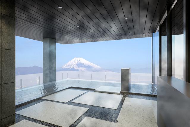 画像: 2020年6月30日オープンの「富士山三島東急ホテル」 最上階の展望温浴施設でゴルフの疲れも癒されます
