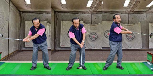 画像: 「四角ヘッドのクラブは、ネジると打ちづらい。まさに、引いて、引くのイメージができます。インパクト付近は“ライジングパット”に似ているでしょう」