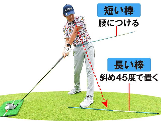 画像: インパクトの形になって2本の棒を見て確認