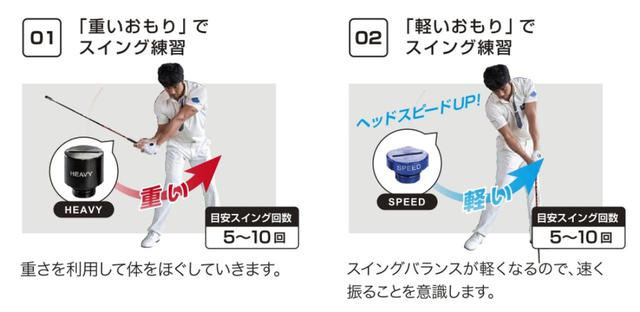 画像1: 実践! 「重いおもり」と「軽いおもり」を交互にスウィング