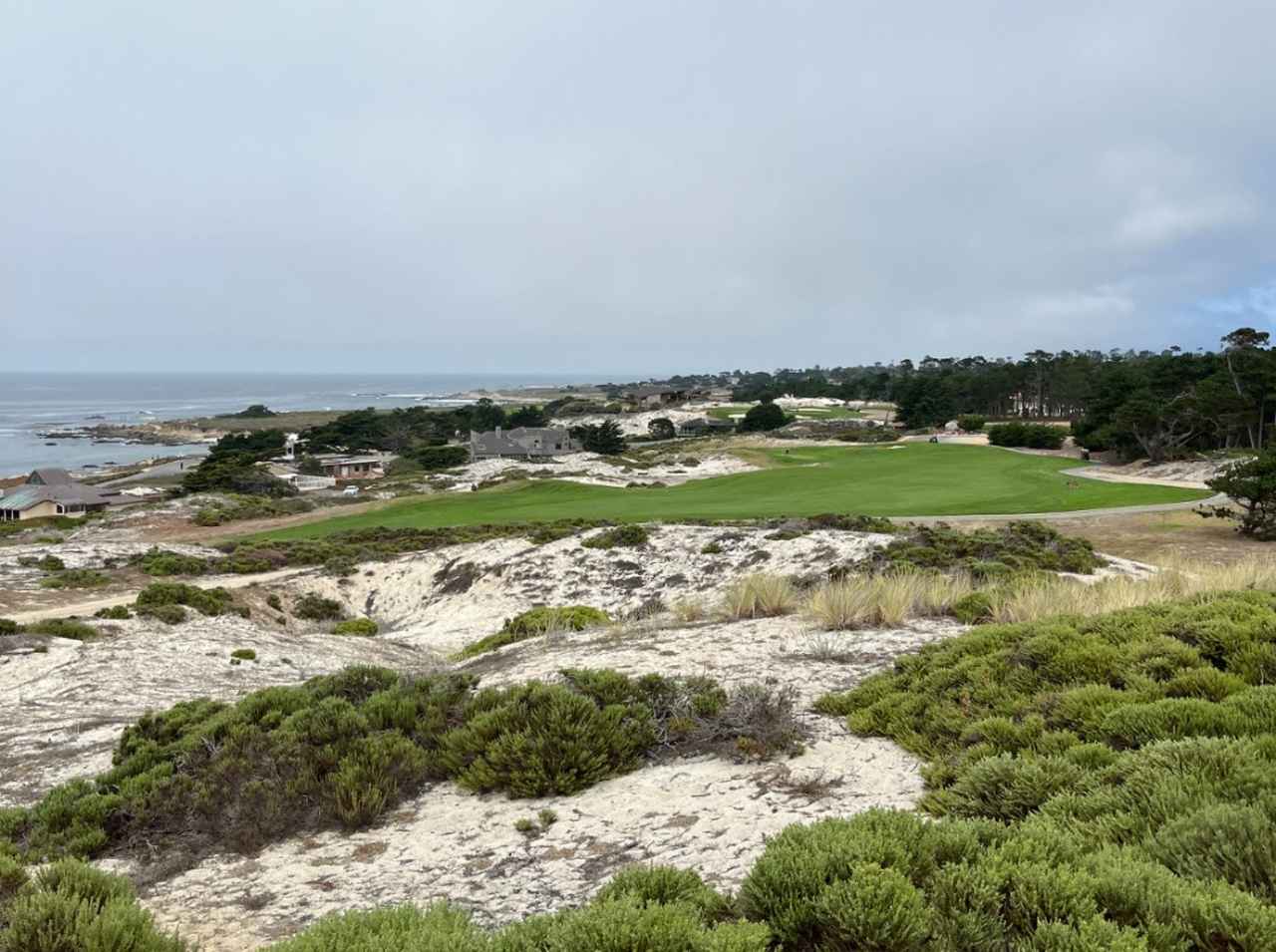 画像: 太平洋に面した砂丘地に広がる「スパイグラスヒル・ゴルフコース」6番ホールからは内陸に展開