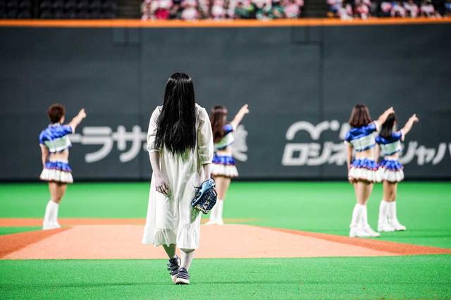 画像7: 貞子/4度目のマウンドで見事な怨念投球を披露し、時速98キロをマーク!