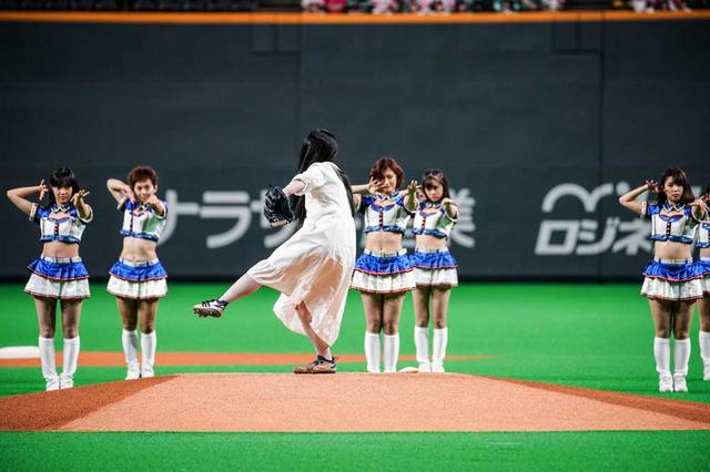 画像4: 貞子/4度目のマウンドで見事な怨念投球を披露し、時速98キロをマーク!