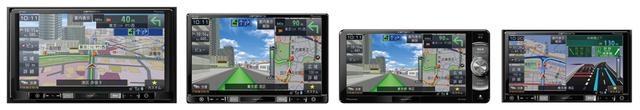 画像: 左から9V型モデルAVIC-RQ902、8V型モデルAVIC-RL902、7V型200mmモデルAVIC-RW902、7V型メカレスモデルAVIC-RZ102。
