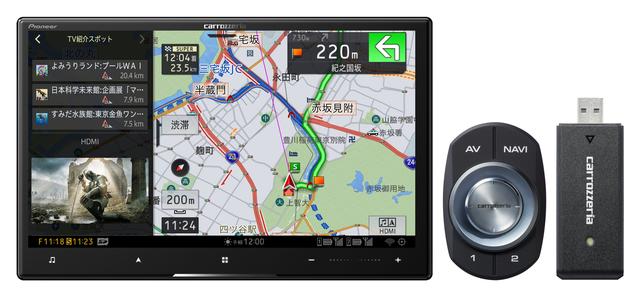 画像: 8V型画面の、ネットワークスティックセットのAVIC-CL910-DC。