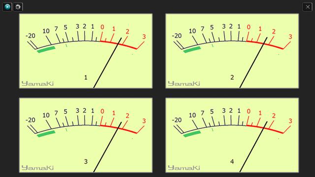 画像: 「TabVU」VUメーター4ch表示