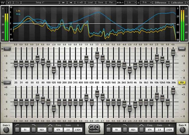 画像: 30バンド使用のグラフィックEQプラグイン「Waves GEQ」
