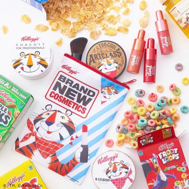 画像1: PLAZA限定!ここでしか買えない!大人気のコスメアイテムがレトロでポップな「ケロッグ」デザインで登場!