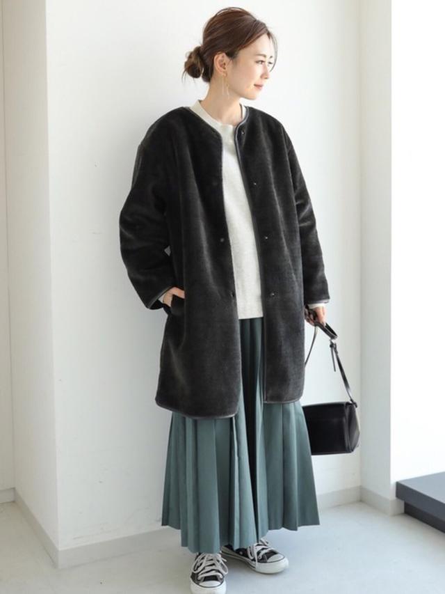 画像: セミロング丈×ロングスカート