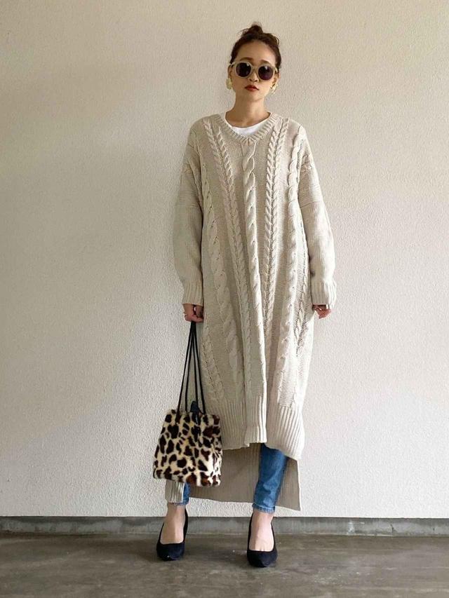 画像: ワイド感たっぷりなざっくり編み