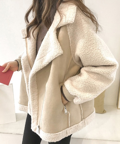 画像: 【FRP】フェイクムートンボアブルゾン¥4,980（税込）出典：ZOZOTOWN