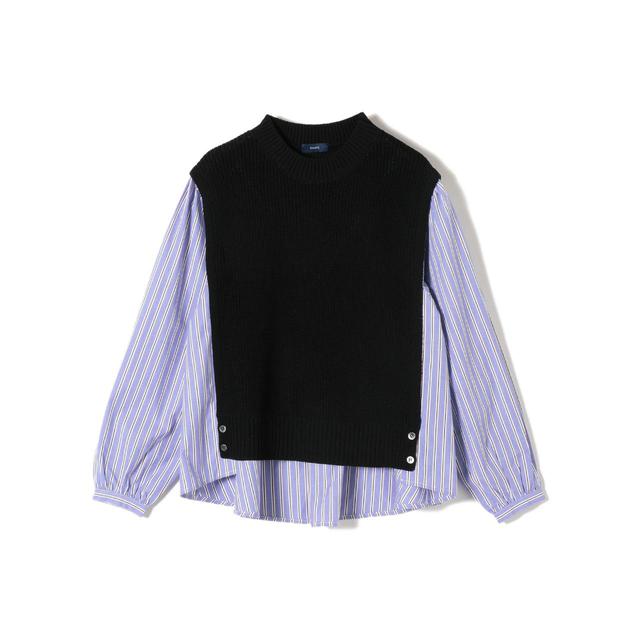 画像: 【SHIPS WOMEN】ニットコンビシャツ¥15,950(税込) 出典:fashion trend news