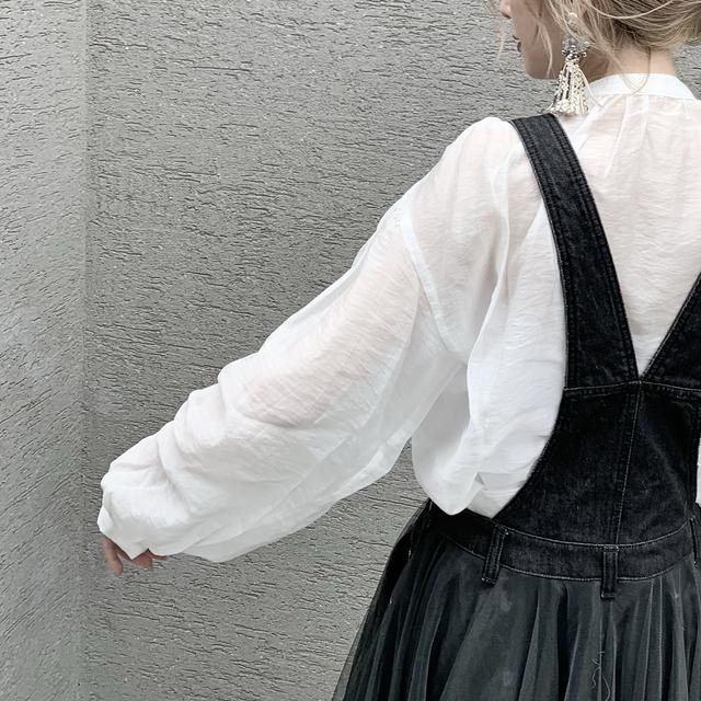 画像1: 【春に着たい!万能なシアーシャツ コーデ★】