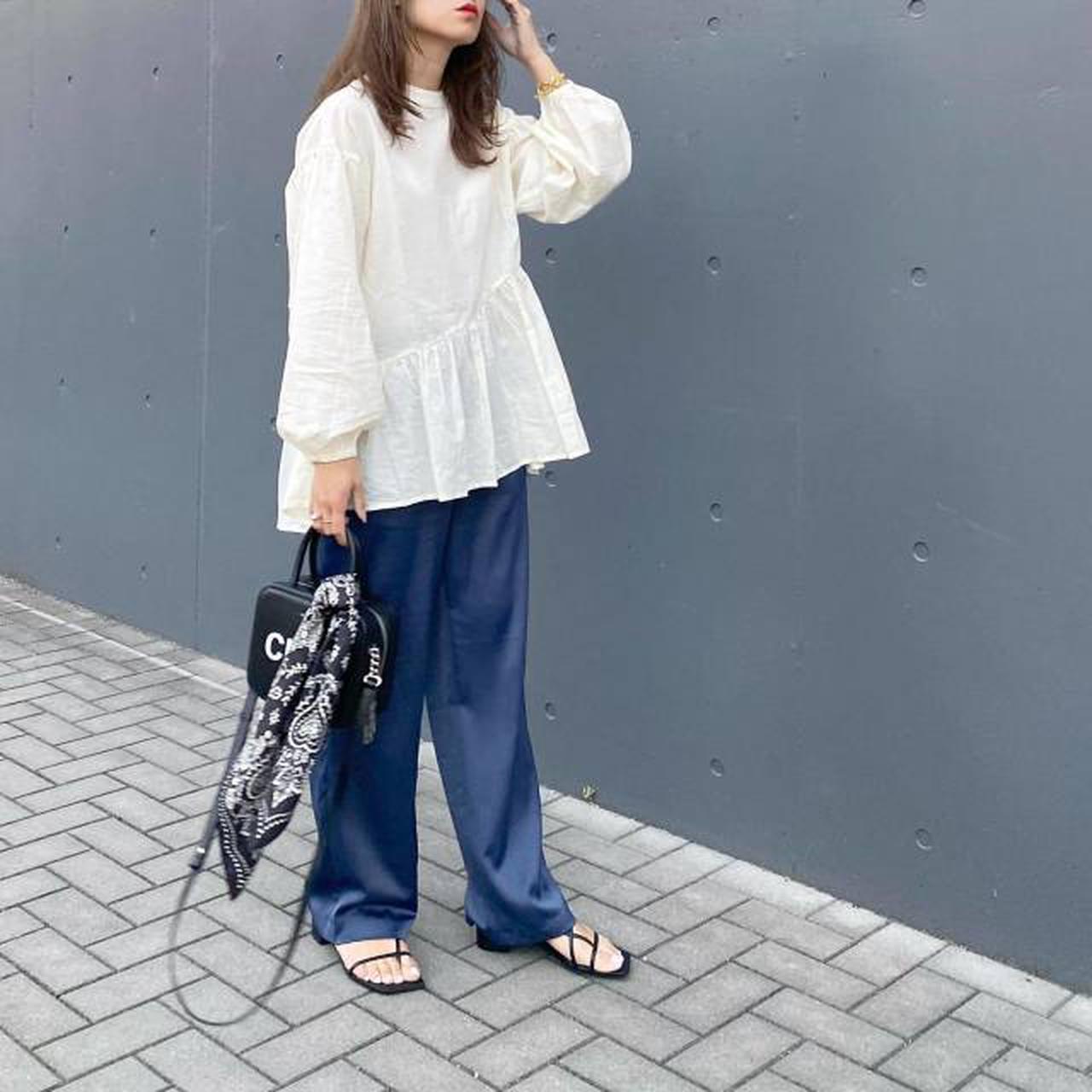T N様 C5979 Tシャツ×シルクサテンパンツコーデ Fine Tシャツ×シルクサテンパンツコーデ（sold out） | FITTING LOG