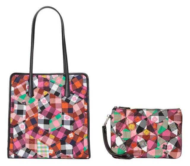 画像: パッチワークシリーズ: plaid tote ¥99,000 (H33xW31.5xD14.5cm) / american plaid small pouch wristlet ¥66,000(H15xW21.5cm) 出典:ftn