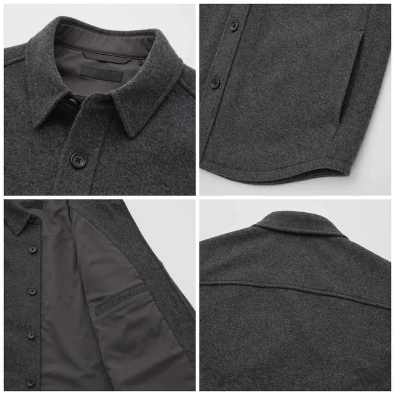 画像: 「オーバーシャツ ジャケット」(ダークグレー)¥4,990 出典:ユニクロ
