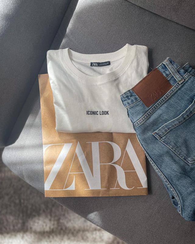 オシャレ【ザラ】ZARA 英字 テキスト ロゴ 半袖シャツ 海 太陽 M 白×黒 ザラウェーブ サマー テキスト ロゴ 半袖シャツ 総柄M 白×黒×緑グリーン