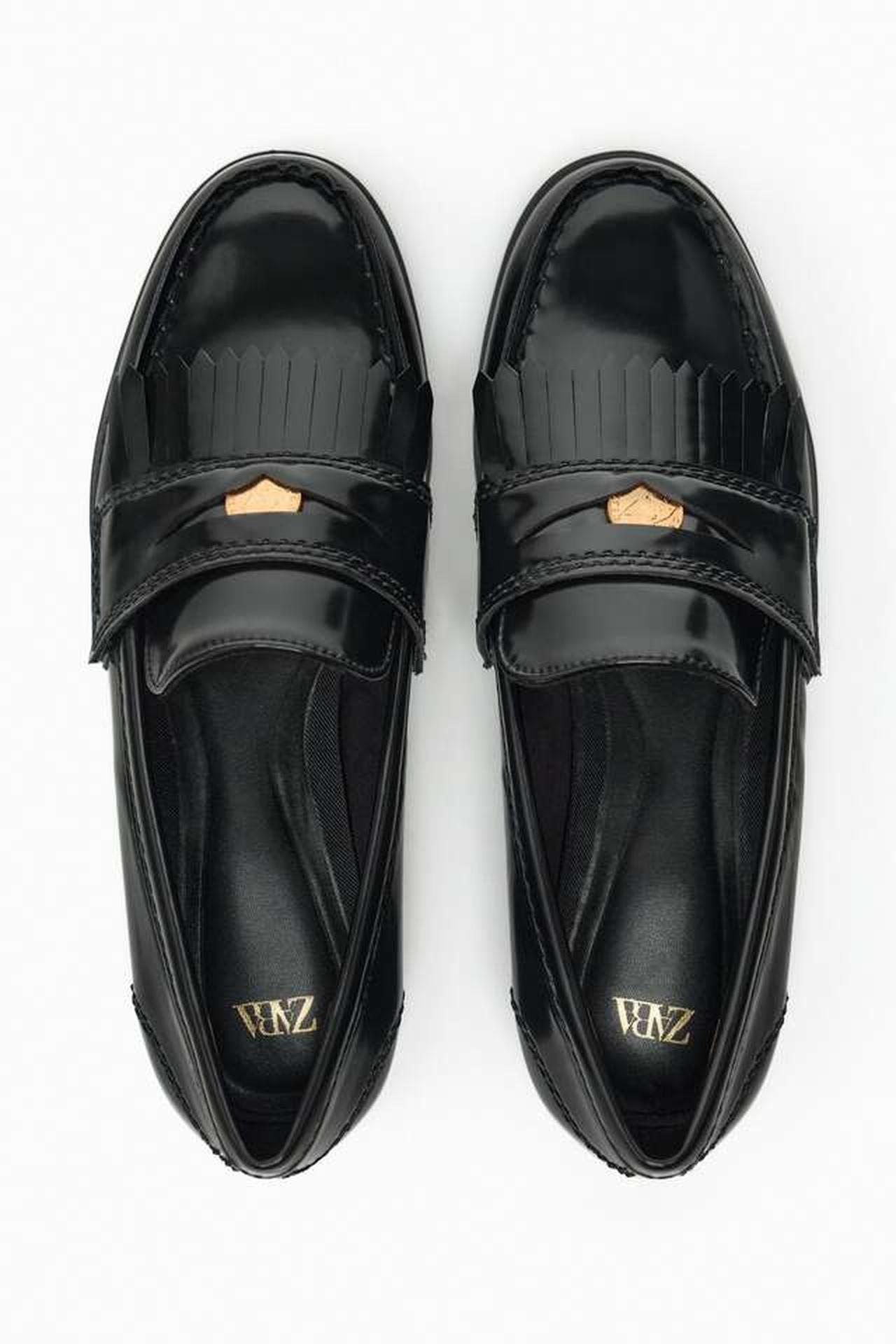 希少【ZARA】 トラックソールローファー 黒 ブラック ローファー　革靴　36 ZARAローファー ZARA ローファー 希少【ZARA】 トラックソール