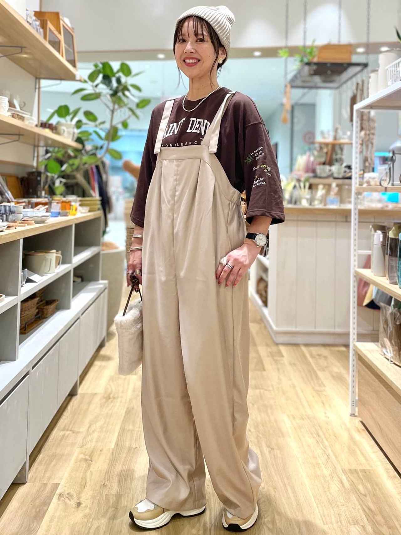 ベージュ Sサイズ サロペット お願い！ 売り切れないで、、！【studio CLIP】40・50代の垢抜け