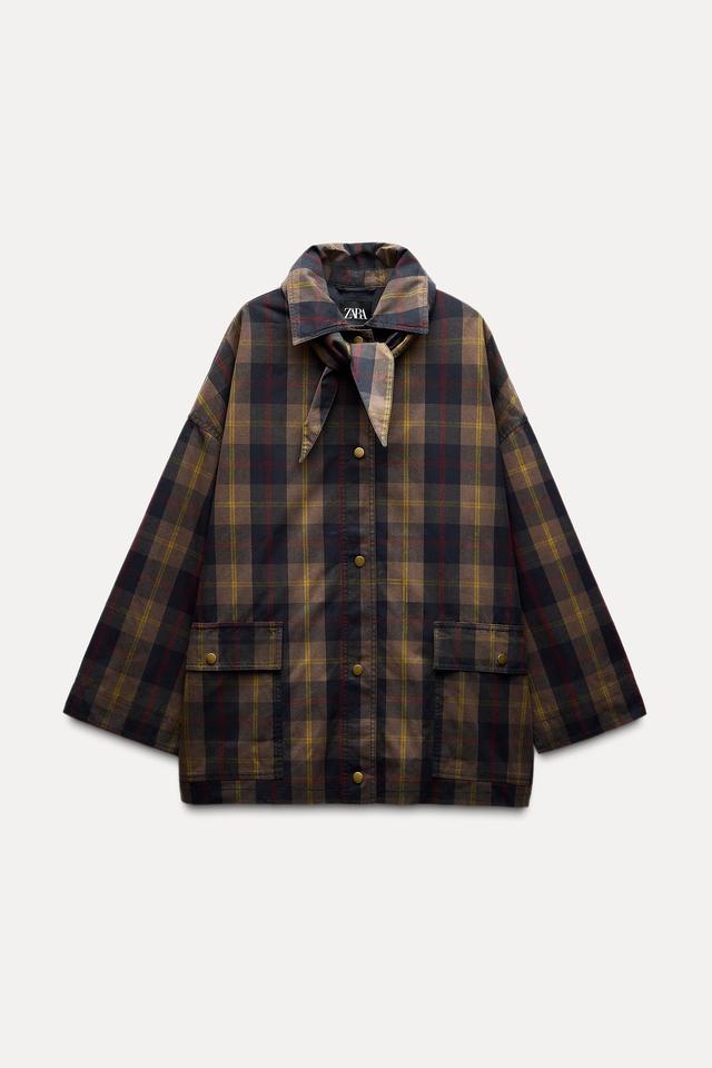 【ともぞう】2点まとめ買いアトリエコートとZARAシャツ シャツ風ショートトレンチコート - タバコ | ZARA Japan / 日本