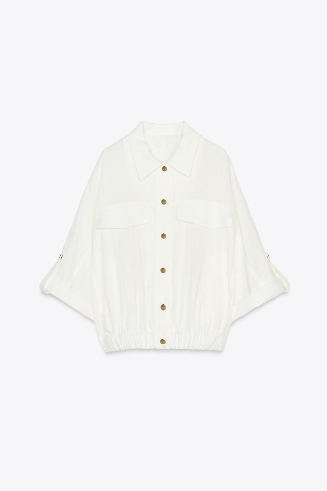 ★ZARA★サファリ*ショートスリーブシャツ ライトベージュ ZARA】サファリショートスリーブシャツ 3261/741/052 (ZARA