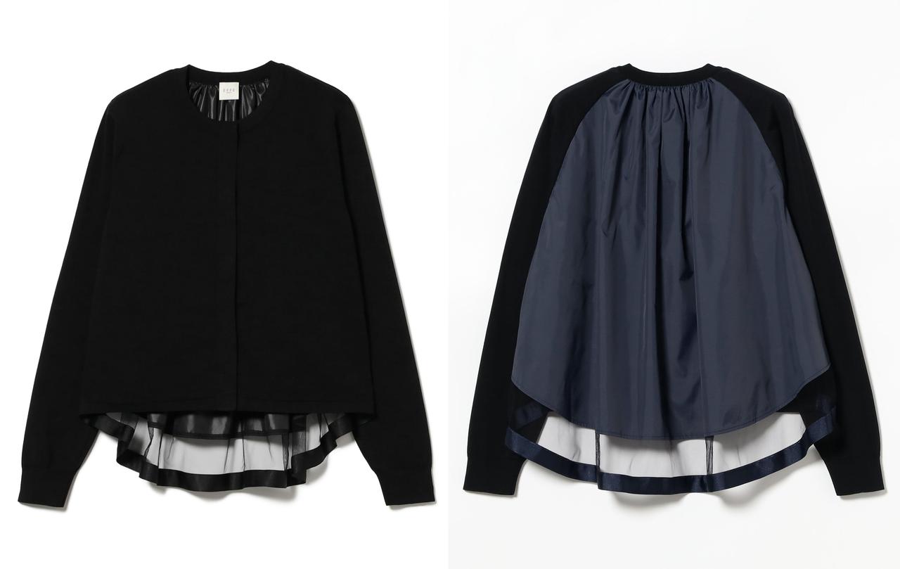 画像: 「バック タフタ カーディガン」￥42,900 出典：エッフェ ビームス