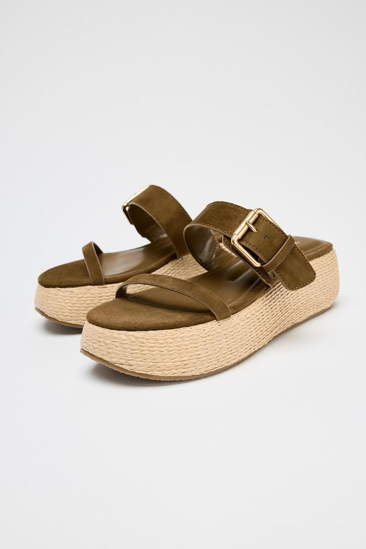 ZARA｜美脚×脚長効果◎レザー厚底サンダル プラットフォーム9cm ZARA - ZARA 厚底レザーサンダルの通販 by Ms shop｜ザラならラクマ