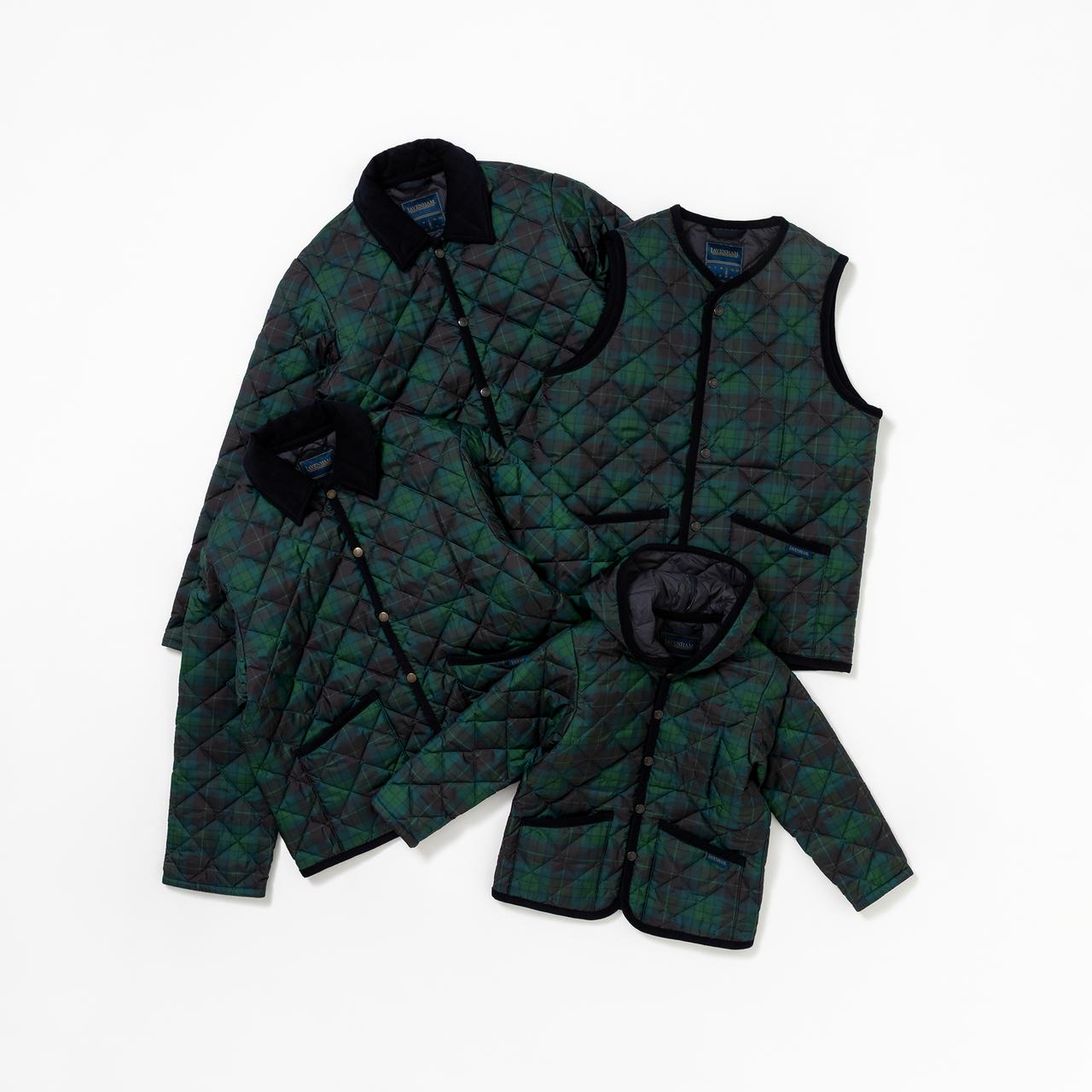 画像: 【SHIPS別注LAVENHAM】（MENS）50th ANNIV SHIPSタータン KEDINGTON¥82,500、（MENS）LAVENHAM: 50th ANNIV SHIPSタータン THORNHAM¥48,400、（WOMEN）LAVENHAM:〈洗濯機可能〉 50th ANNIV TEYNHAM¥66,000、（KIDS）LAVENHAM:120～140cm/ 50th ANNIV キルティング ジャケット¥49,500 www.shipsltd.co.jp