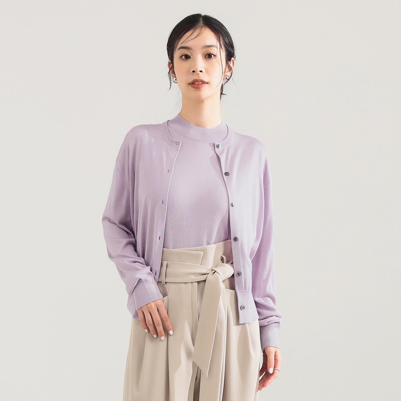 画像: 「シルク クルーネック カーディガン」￥25,300 出典：デミルクス ビームス