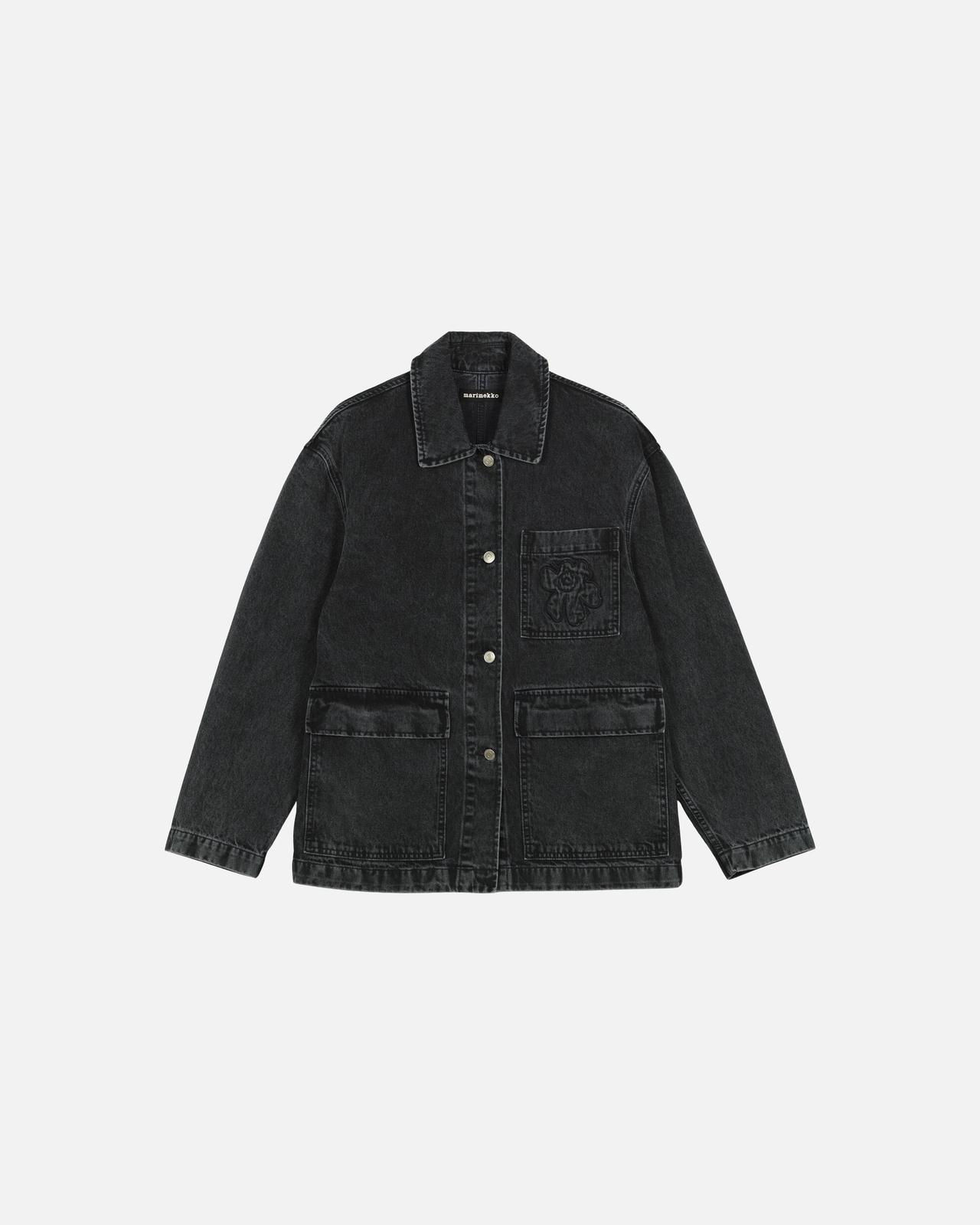 画像: Maridenim Poweri Unikko デニムジャケット ブラック ￥70,400／マリメッコ（ルック ブティック事業部） 出典：www.marimekko.jp
