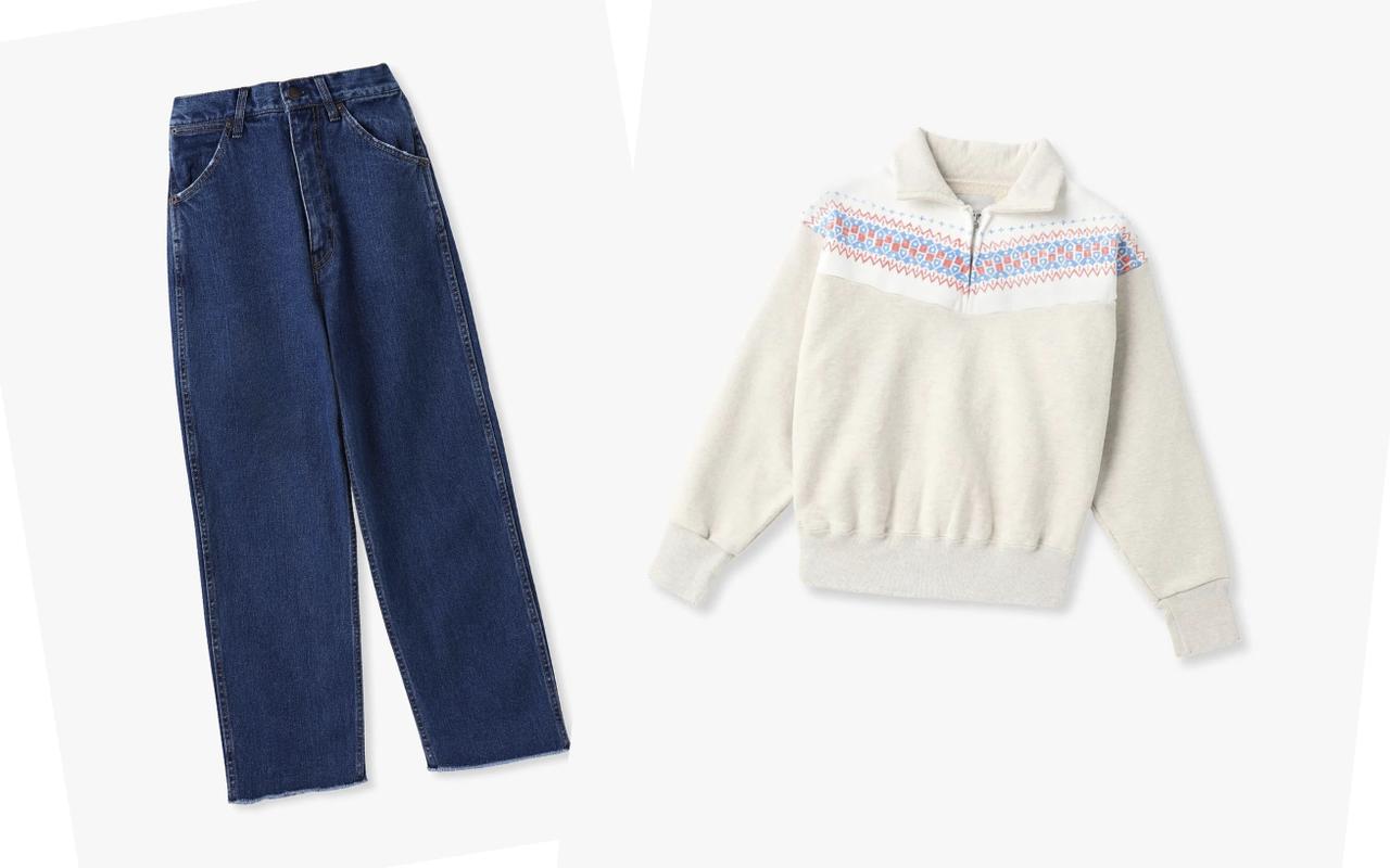 画像: デニムパンツ￥27,500・ニット￥39,600（RHC） ronherman.jp