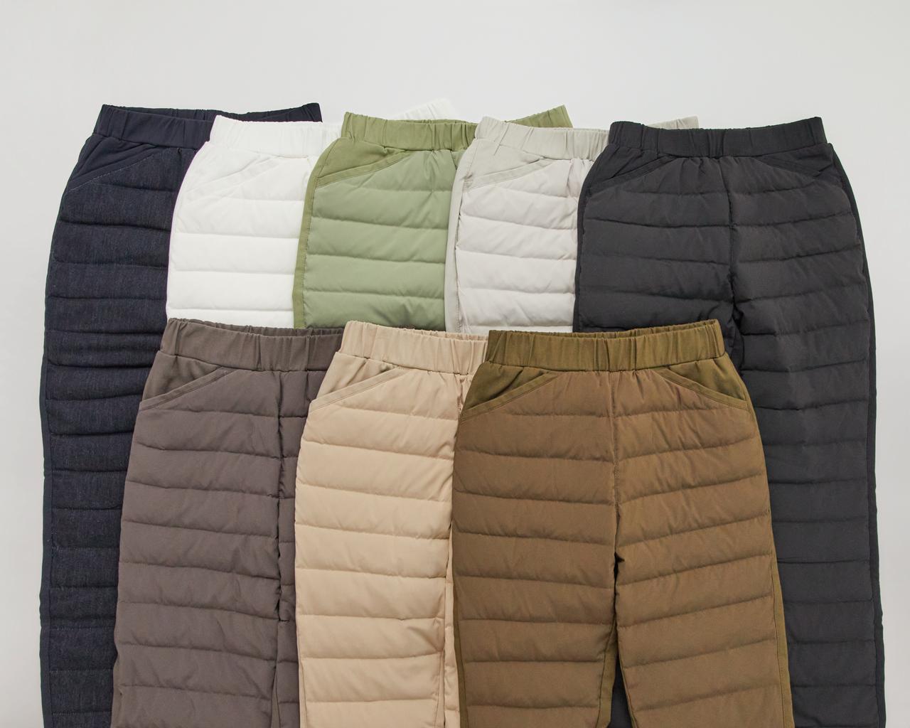 画像2: 抗菌防臭生地使いあったかダウンパンツ（ロング丈、レギュラー丈、ショート丈）　各¥3,990