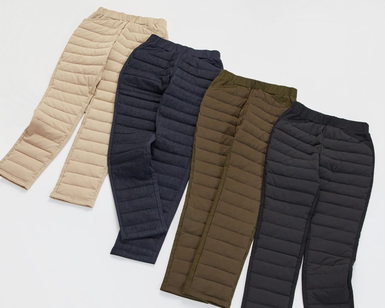 画像3: 抗菌防臭生地使いあったかダウンパンツ（ロング丈、レギュラー丈、ショート丈）　各¥3,990