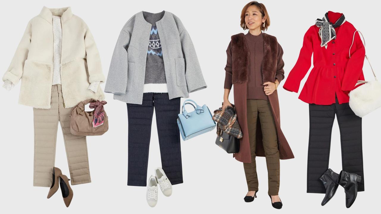 画像4: 抗菌防臭生地使いあったかダウンパンツ（ロング丈、レギュラー丈、ショート丈）　各¥3,990