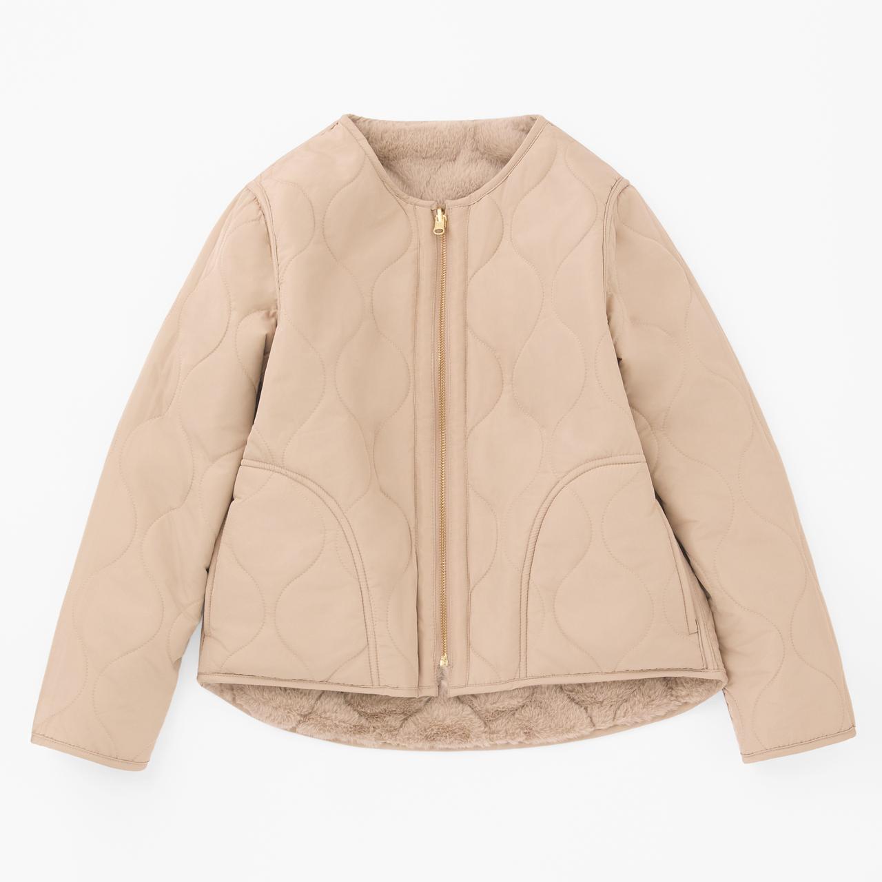 画像: リバーシブルフェイクファーキルティングコート　¥6,990（創業祭値下げ価格）