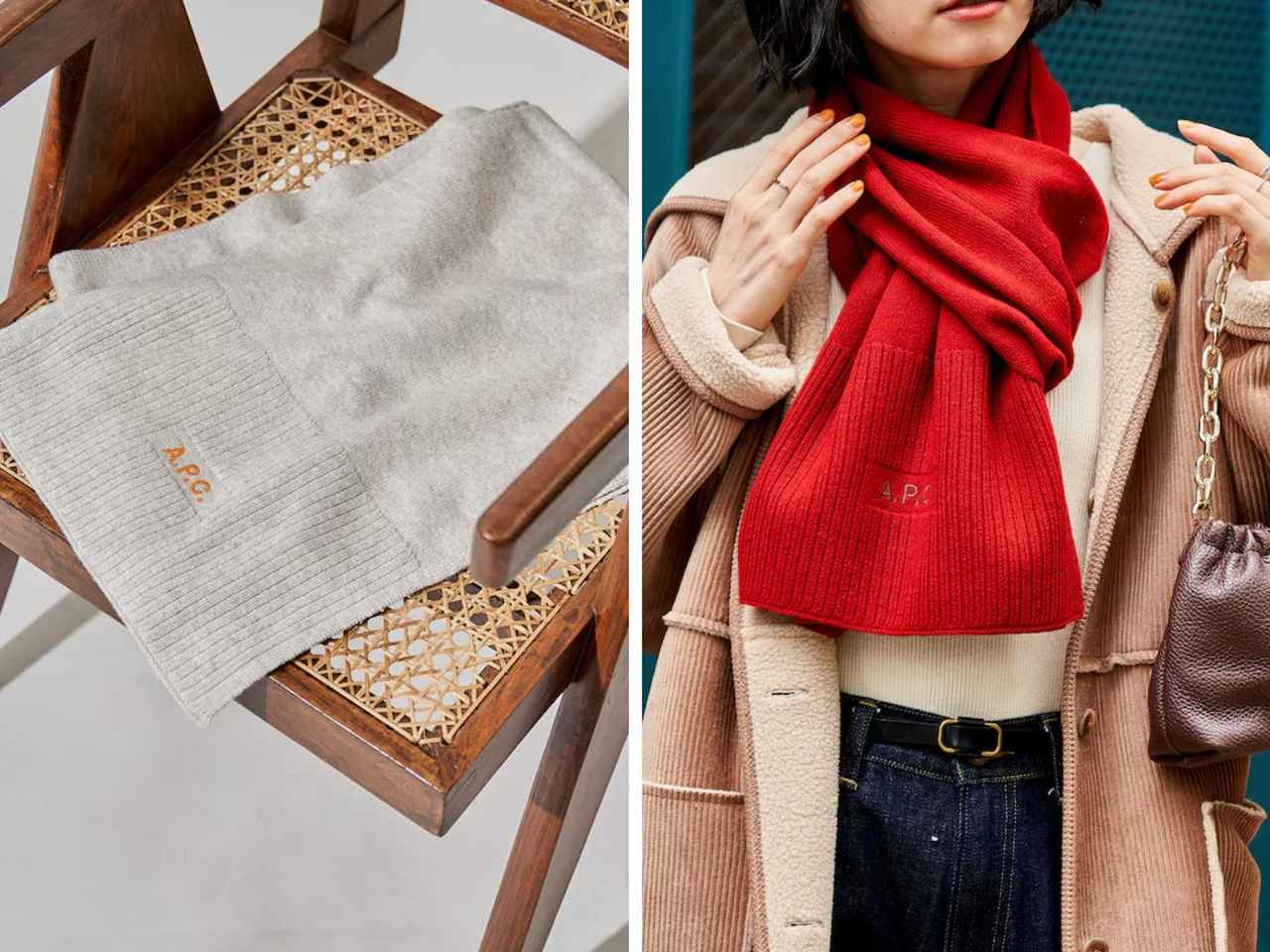 画像: 「別注 Thun muffler」各￥22,000【A.P.C.×フリークス ストア】 出典：フリークス ストア