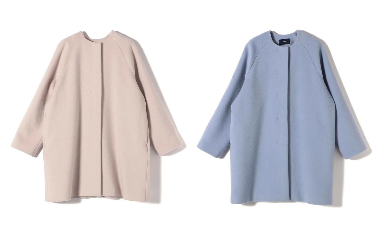 画像: 「Pure SUPER100 ノーカラー コート」各￥50,600 出典：シップス