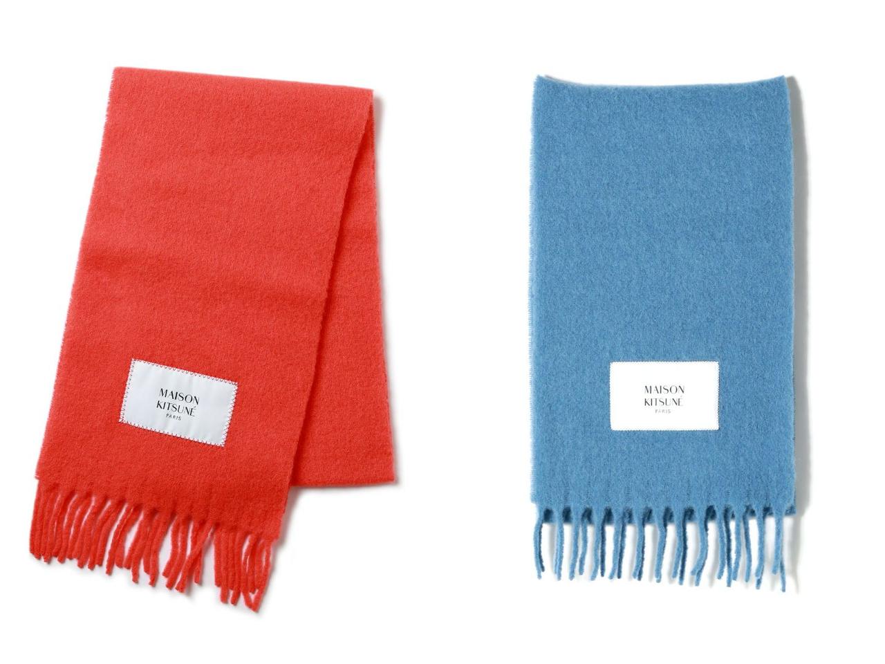 画像: 「ベビー アルパカ プレイン ストール マフラー」各￥33,000【メゾンキツネ】 出典：パリゴ